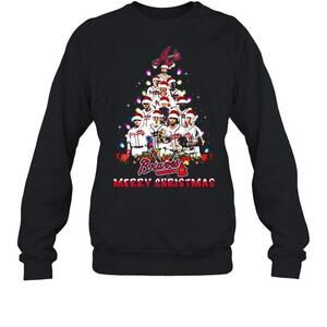 Atlanta Braves Players Christmas Tree Team Holiday Spirit Cozy Sweatshirt